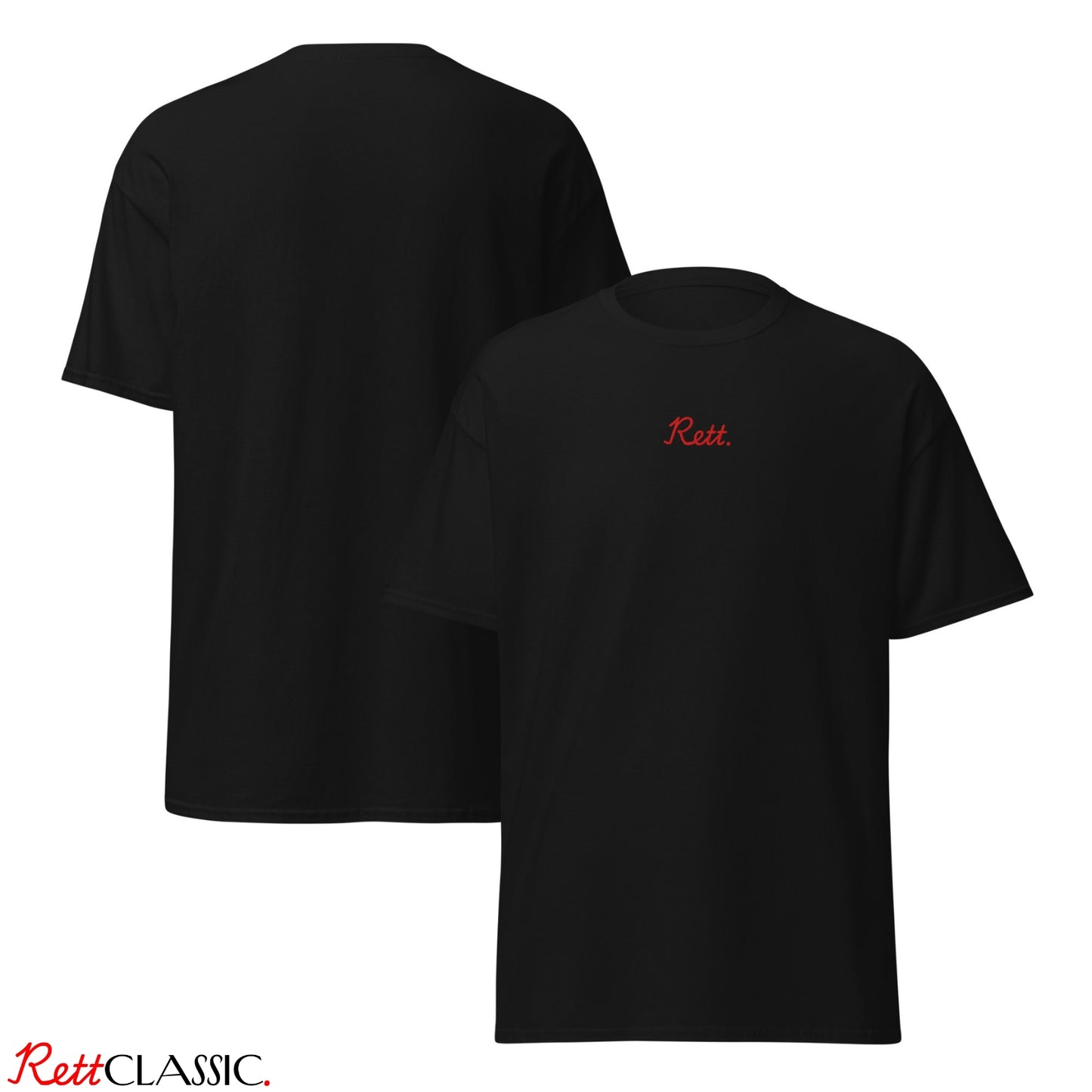 Rett. Classic T-shirt Zwart - Uniseks Design