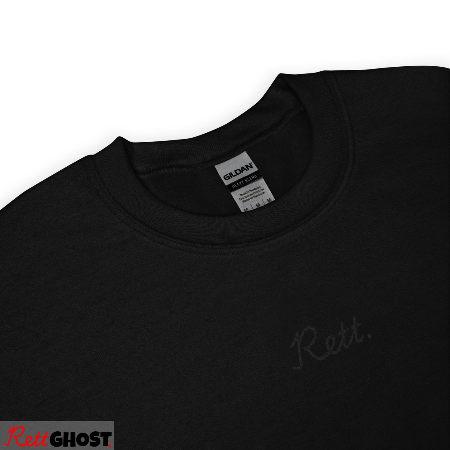 Rett. Ghost Sweater Zwart - Uniseks Design