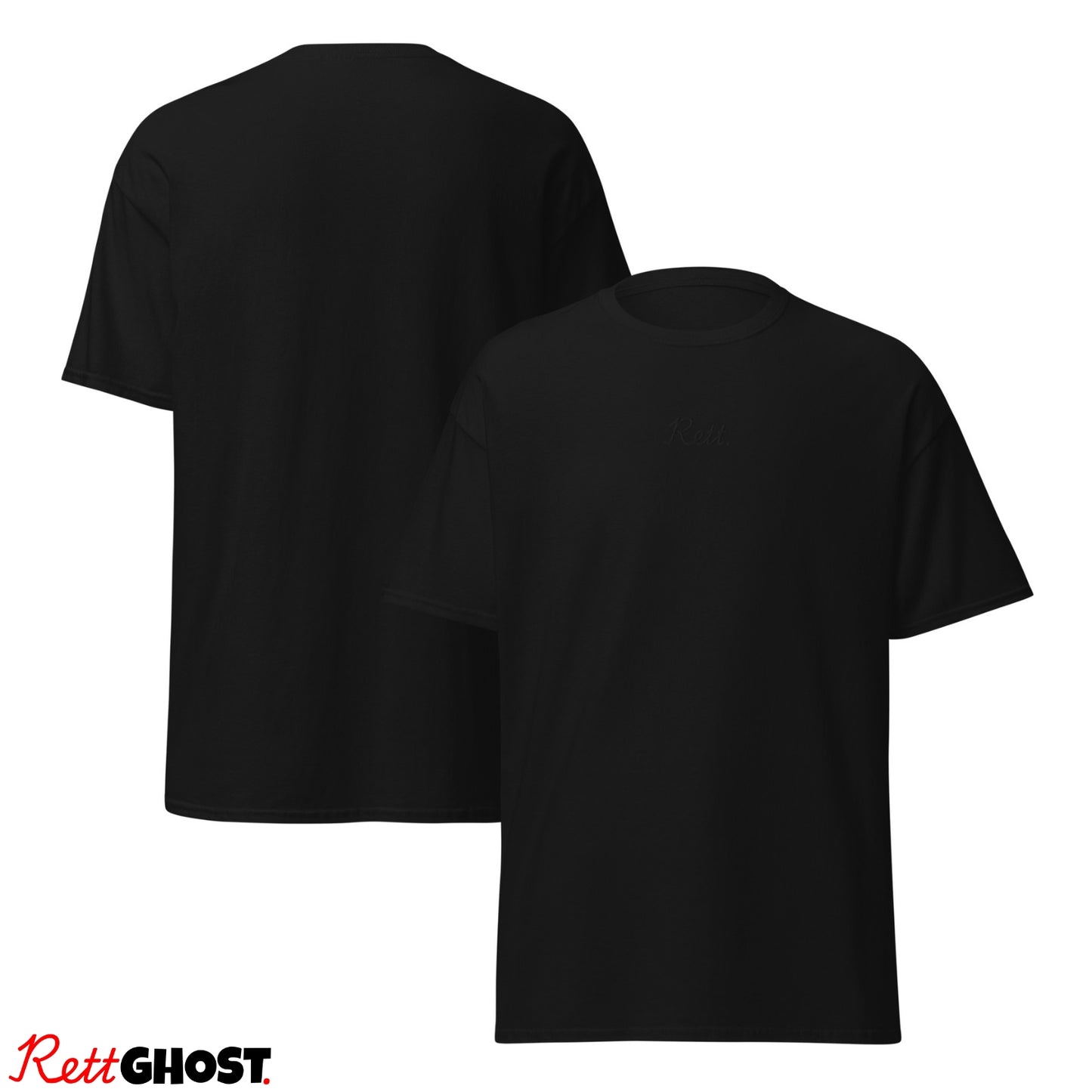 Rett. Ghost T-shirt Zwart - Uniseks Design
