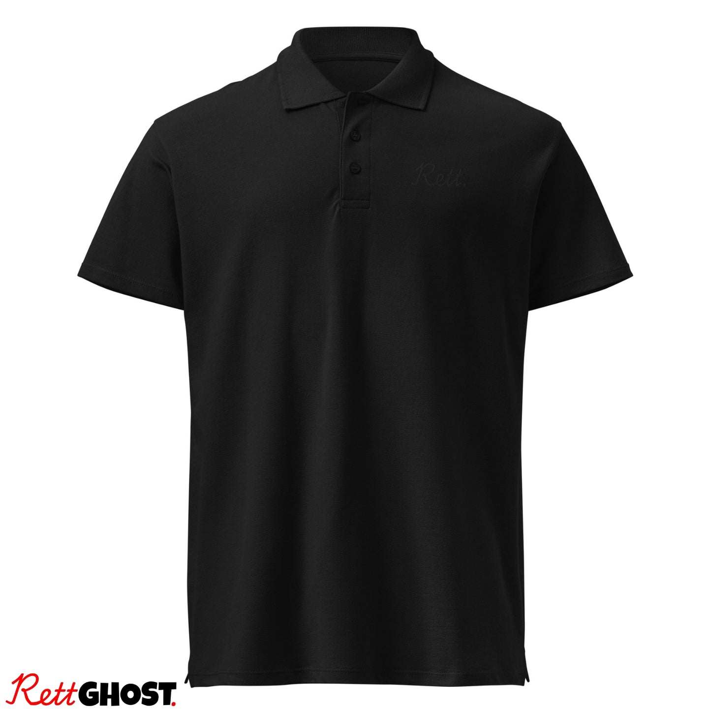 Rett. Ghost Polo Zwart - Uniseks Design