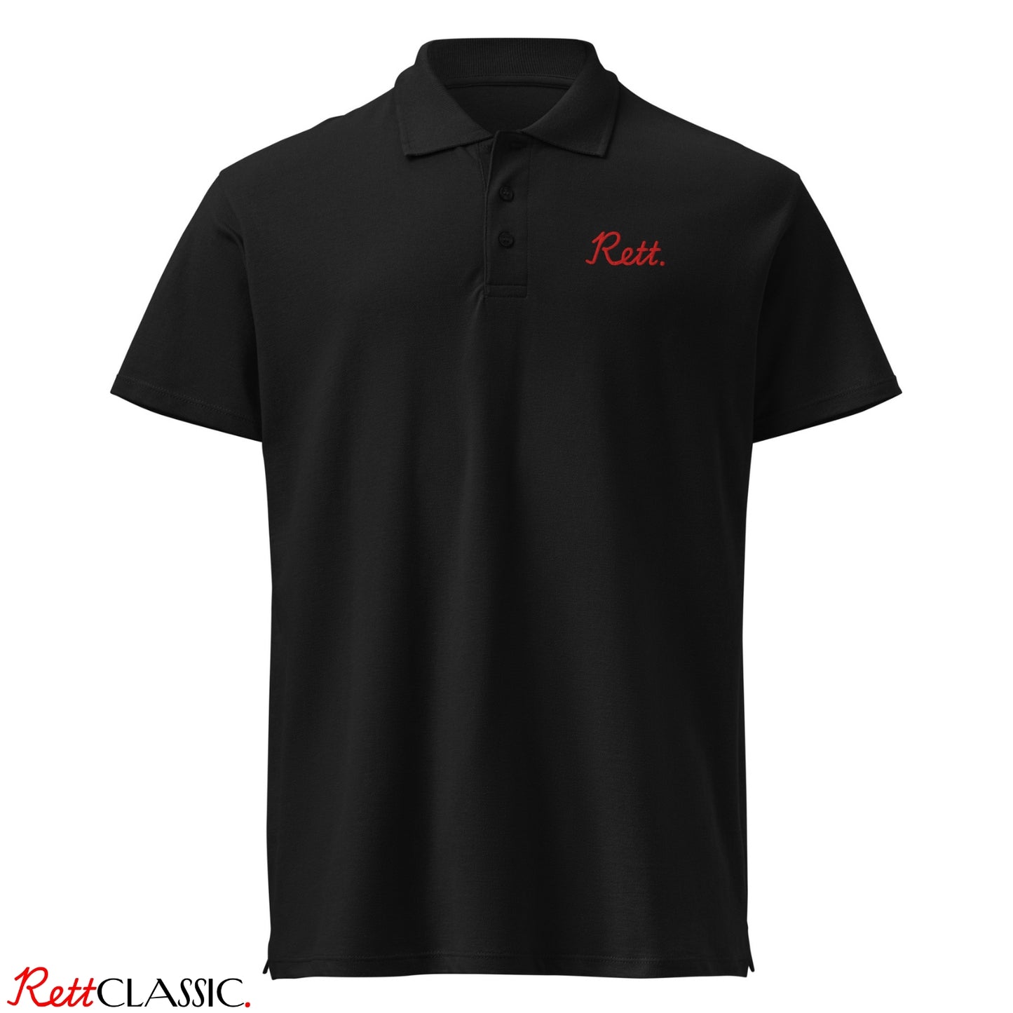 Rett. Classic Polo Zwart - Uniseks Design
