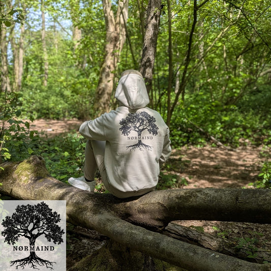 NØRMAIND Tree of life  Beige Hoodie