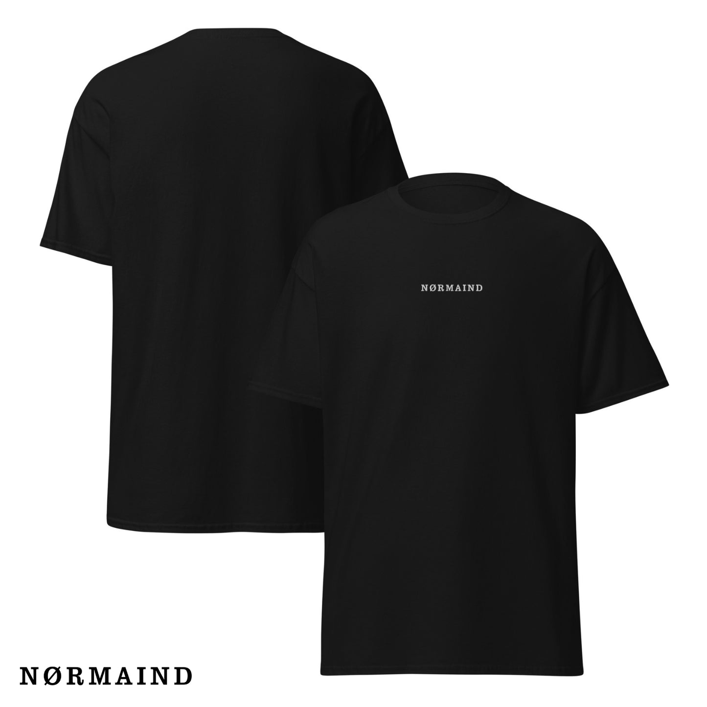 NØRMAIND Classic zwarte T-shirt
